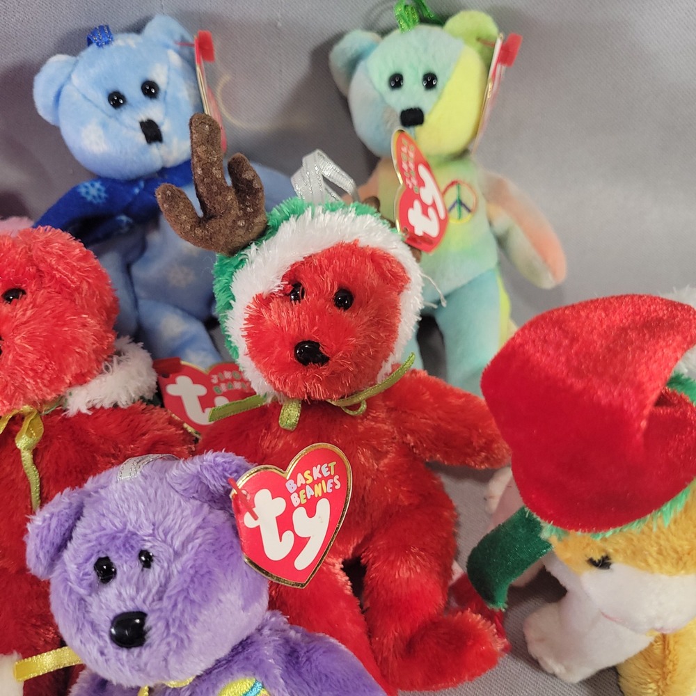 Ty Jingle & Basket Beanies Holiday Christmas Plush Ornaments Lot 18 - Picture 5 of 10